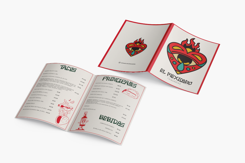 Mexicano Taquerías — menú mockup